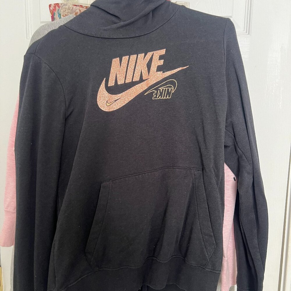 🖤 Nike Black Sweatsuit Set – Size Small – Cowl Neck Hoodie & Joggers Set 🖤